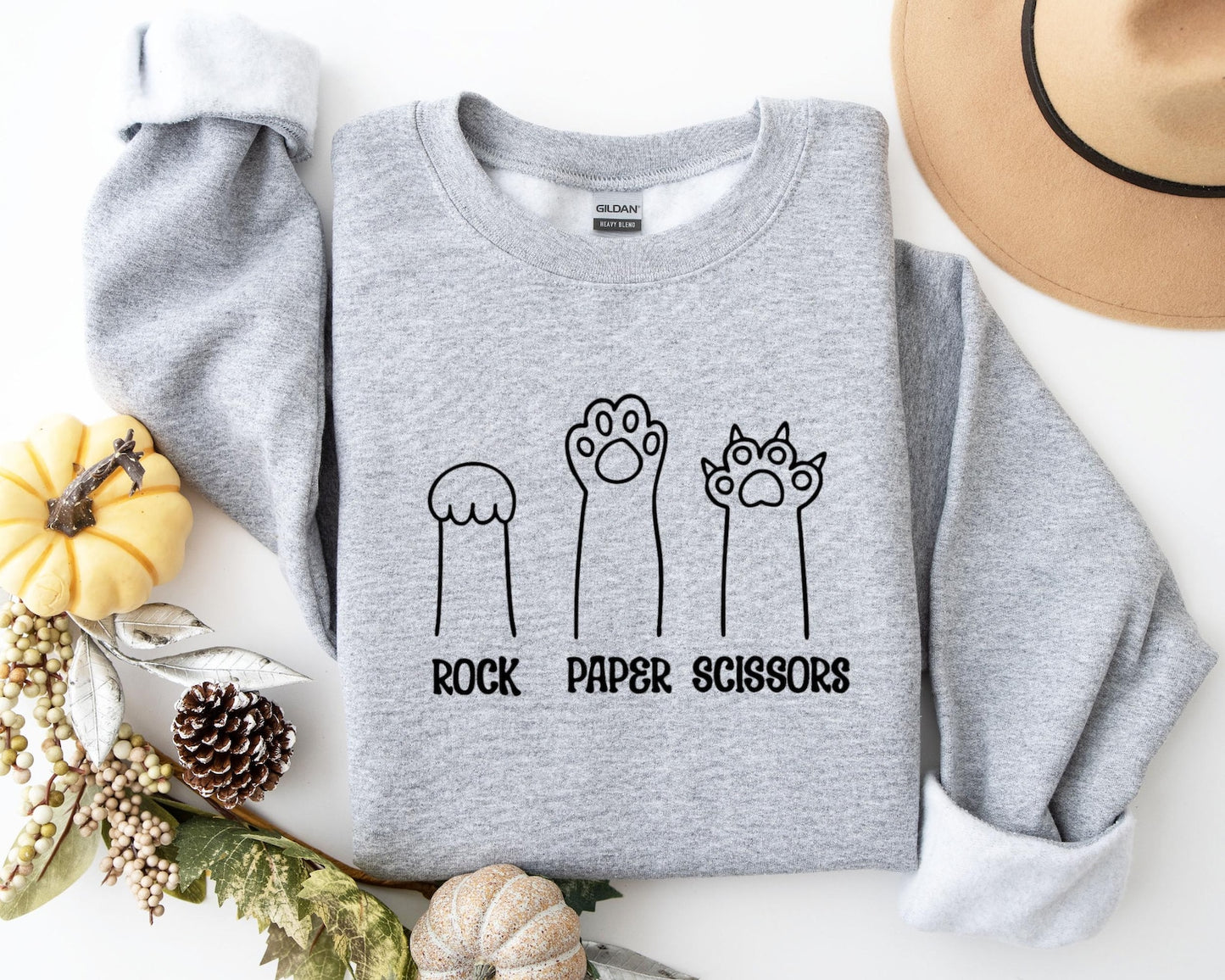 Playful Cat Paws Crewneck Sweatshirt