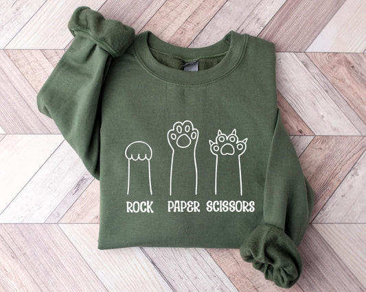 Playful Cat Paws Crewneck Sweatshirt